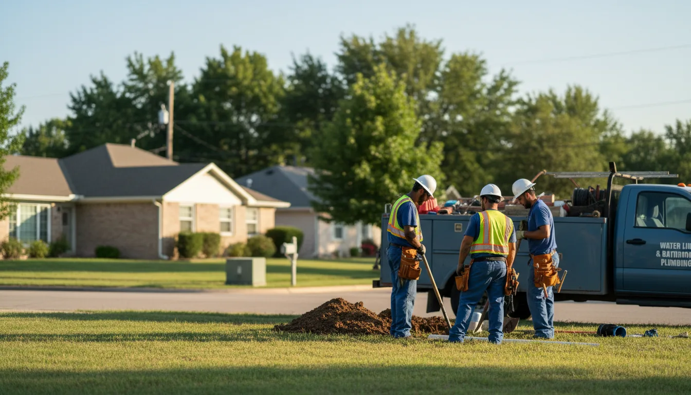 Residential water line and bathroom plumbing service in Hillsboro, ND